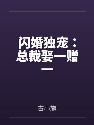 闪婚独宠：总裁娶一赠一