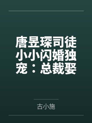 唐昱琛司徒小小闪婚独宠：总裁娶一赠一